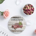 thumbnail image 4 of KXMDXA Car With Christmas Tree Farmhouse Style Wood Plank Set of 6 Round Coaster for Drinks, Absorbent Ceramic Stone Coasters Cup Mat with Cork Base for Home Kitchen Room Coffee Table Bar Decor, 4 of 6