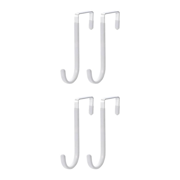 Ganchos de acero inoxidable Toystoory 2 piezas para decoración sin perforar Blanco