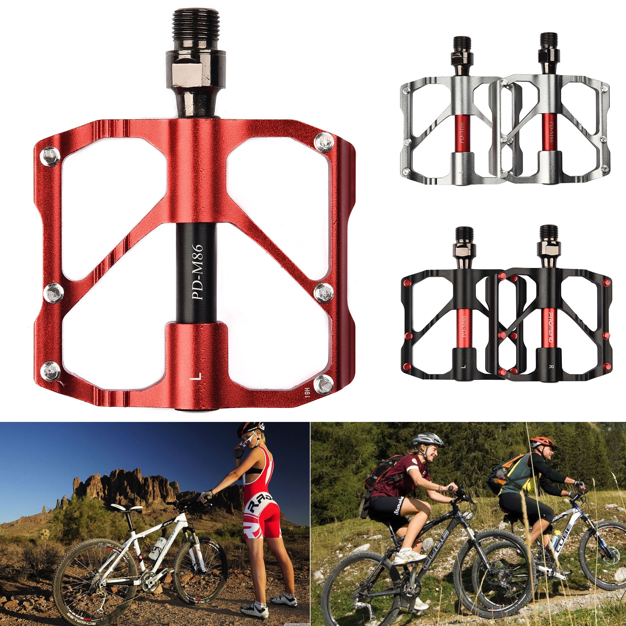 Details about / 1 Pair Aluminium MTB Mountain Road Bike 3 Bearings Pedals Flat Platform Pedals