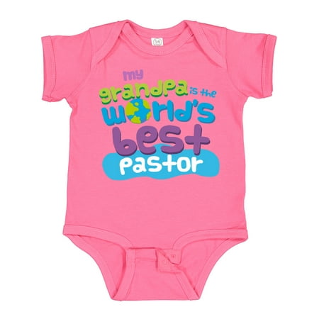 

Inktastic Grandpa Worlds Best Pastor Gift Baby Boy or Baby Girl Bodysuit