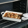 thumbnail image 2 of Crock-Pot Artisan 13" Enameled Cast Iron Lasagna Pan, Matte Linen White, 2 of 5