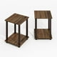 thumbnail image 5 of Mesa auxiliar Furinno Simplistic con marco de plástico de nogal negro, paquete de 2 unidades, 5 of 6