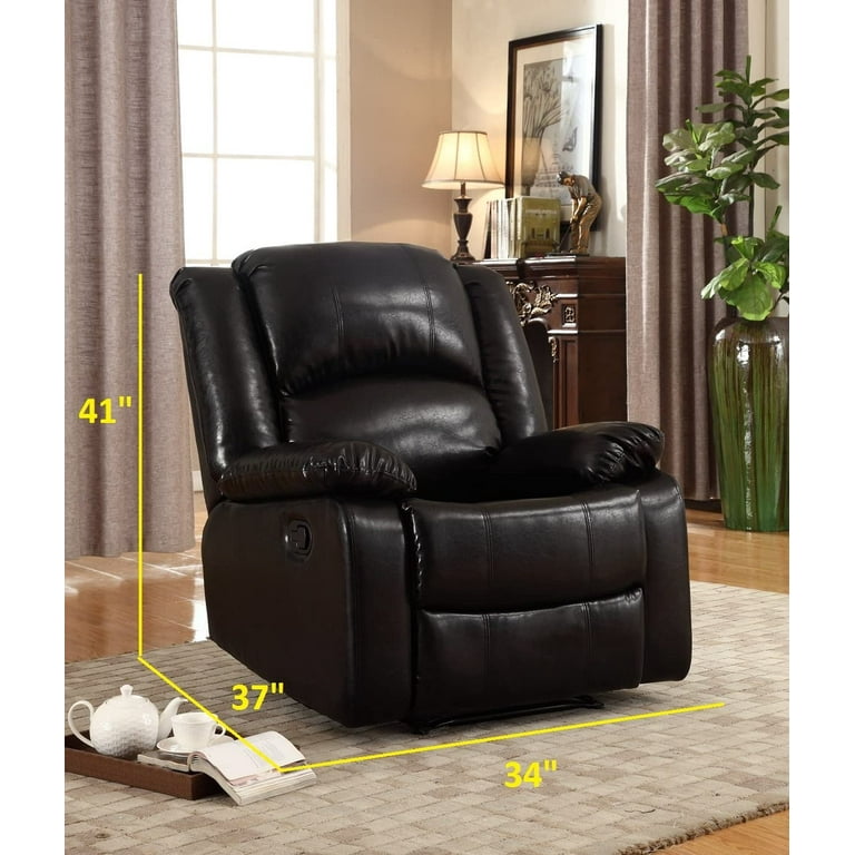 NH Designs Bonded Leather Glider Recliner Walmart