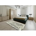 thumbnail image 5 of Ahgly Company Machine Washable Indoor Rectangle Industrial Modern White Gold Area Rugs, 6' x 9', 5 of 7