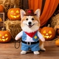 thumbnail image 6 of Funny Cowboy Dog Costume, Standing Pet Outfit with Hat and Denim Vest, Western Party Cosplay Apparel, for Small Medium Dogs Puppies Cats Photo Prop Dress Up, 6 of 7