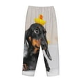 thumbnail image 5 of Kll Womens Dachshund Sitting In Bathtub Print Pajama Pants Soft Pajama Bottoms For Women Cozy Lounge Pants, 5 of 9
