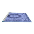 thumbnail image 2 of Ahgly Company Machine Washable Indoor Rectangle Persian Blue Traditional Area Rugs, 8' x 10', 2 of 4
