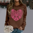 thumbnail image 2 of Fiaer,Womens Tops with Cancer Awareness Print,Crew Neck Sweatshirt Women,Loose Fit Casual Trendy Plus Size Pullover,Long Sleeve Lightweight Warm Hoodless Hoodies Brown S, 2 of 4
