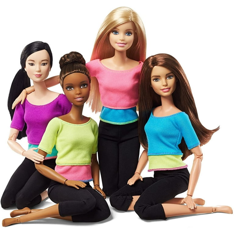 Barbie Made to Move Fashion Doll with Black Hair Wearing Purple