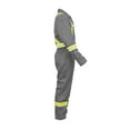 thumbnail image 3 of Safety Hi Vis Coverall with Leg Zipper – 100% Cotton, 7 oz (3XL, Light Grey), 3 of 5