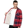 thumbnail image 3 of Kariban Mens Sherpa Lined Checked Shirt Jacket, 3 of 4