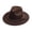 Brown, variant on Classic Felt Fedora Hats for Men Women Wool Floppy Wide Brim Panama Hat with Belt Buckle WH2 One Size