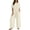 Beige, variant on 2 Piece Outfit Sets for Women Cream Linen Blend Short Sleeve Top & Wide Leg Pants