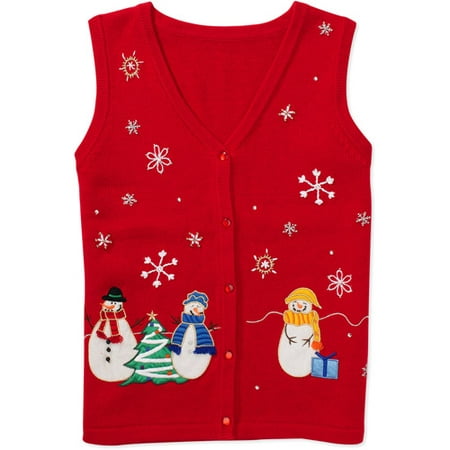Women's Snowman Sweater Vest - Walmart.com