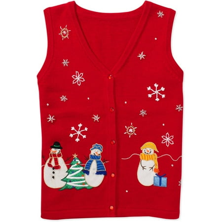 Women's Snowman Sweater Vest