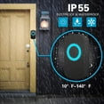 thumbnail image 5 of Wireless Door Bell,Mini Waterproof Doorbell Chime Operating at 1000 Feet with 32 Melodies,4 Volume Levels & LED Flash,Black, 5 of 6