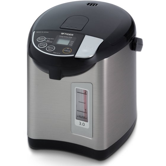 Tiger Electric Water Boiler and Warmer,Stainless Black, 3.0Liter