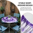 thumbnail image 2 of Purple Ombre Round Tablecloth for 36-44 Inch Tables, Fitted Table Cover with Elastic Edge, Modern Abstract Tie Dye Painting Art Waterproof Outdoor Table Cloth Protector for Patio Garden Dinner Picnic, 2 of 9