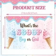 thumbnail image 2 of 7x5FT What's The Scoop? Boy or Girl Backdrop Ice Cream Gender Reveal Baby Shower Photography Background Summer Gender Reveal Party Decorations Banner Photo Booth Props, 2 of 5