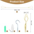 thumbnail image 2 of Wall Hanging Photo Display Cable Wire Rod with 10 Rhombus Clips, 5Ft Hanging Picture Frames Collage Gold, 2 of 6
