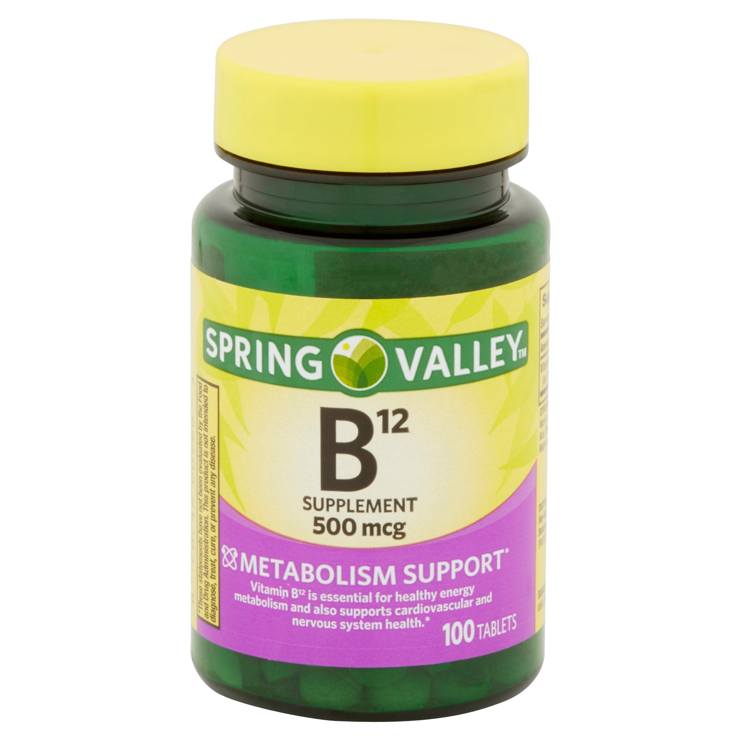 Natural Vitamin B12 Sealed Spring Valley METABOLISM SUPPORT HEALTHY