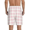 thumbnail image 3 of Daiia Pink Checkboard Mens Woven Stretch Pajama Short,Short Pajama Pants-X-Large, 3 of 9