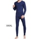 thumbnail image 3 of Sonducket Ropa interior térmica para hombre, ropa interior elástica de manga larga con cuello para invierno, ropa interior para Camisetas Azul oscuro XXXL, 3 of 6
