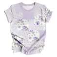 thumbnail image 4 of MEICHEN Women's Breast Cancer Print T Shirt In We Wear Crewneck Tee Summer Fashion Clothing for Women, 4 of 4
