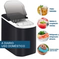 thumbnail image 2 of Maquina De Hielos Para Casa Fabrica De Hielos Portátil,Fabrica 9 Hielos Cada 6-8 Minutos,Ice Maker Para Comercio,Capacidad De Fabricación De Hielo 10-12 Kg/24 H9(Negro）, 2 of 5