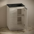 thumbnail image 5 of St. Tropez 24" Freestanding Bathroom Vanity in White Oak with Black 3-Hole Widespread Sink Top, 5 of 6