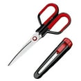 thumbnail image 2 of WHEANG Cutting Dies 2 In 1 Scissors and Utility Set Stainless Steel Utility Retractable Box Cutter with Portable Scissors for School Home Use One Size Red, 2 of 9