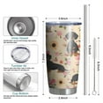 thumbnail image 6 of 20 Oz Dachshund and Flower Coffee Tumbler Double Wall Insulated Stainless Steel Water Bottle | Metal Reusable Thermoses Flask with Cup Cap | Leak & Sweat Proof with Anti-Dust Lid, 6 of 7