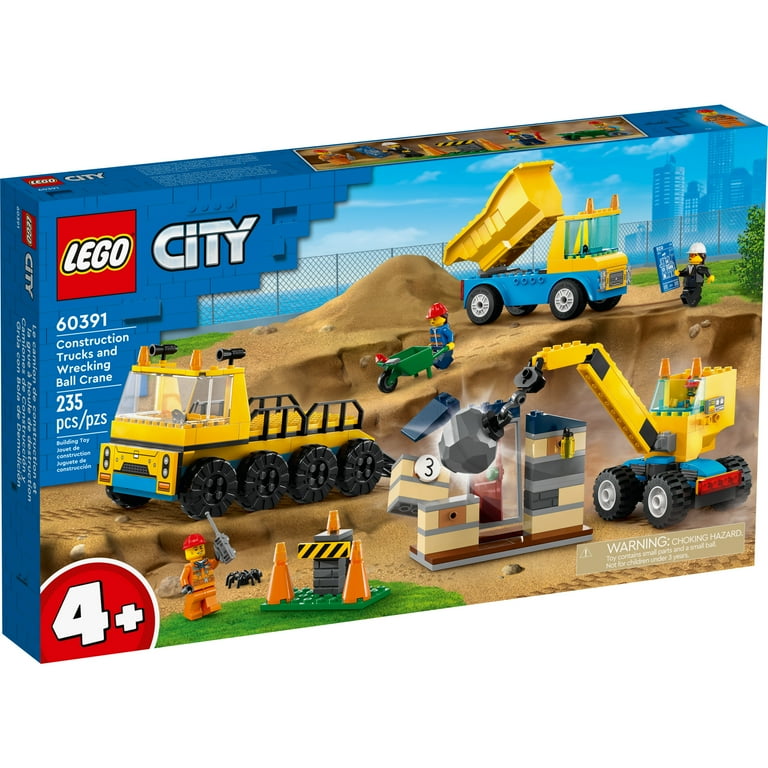 LEGO City Construction Set 60391, Construction Trucks, Wrecking