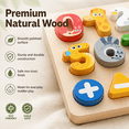 Abc Symbolize Basic Biiend Wooden Alphabet and Number Puzzle Set, ABC Letters, Numbers and ...