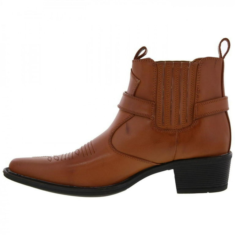US Brass Mens Eastwood Cowboy Ankle Boots - Walmart.com display picture 1