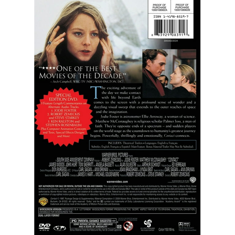 Contact [DVD], Feature,Sci Fi,Drama, Science Fiction, Action