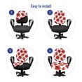 thumbnail image 4 of Floral Office Chair Slipcover, Garden Art High Detail Hibiscus Flowers Exotic Botany in Warm Colors Print, Protective Stretch Decorative Fabric Cover, Standard Size, Vermilion and White, by Ambesonne, 4 of 5