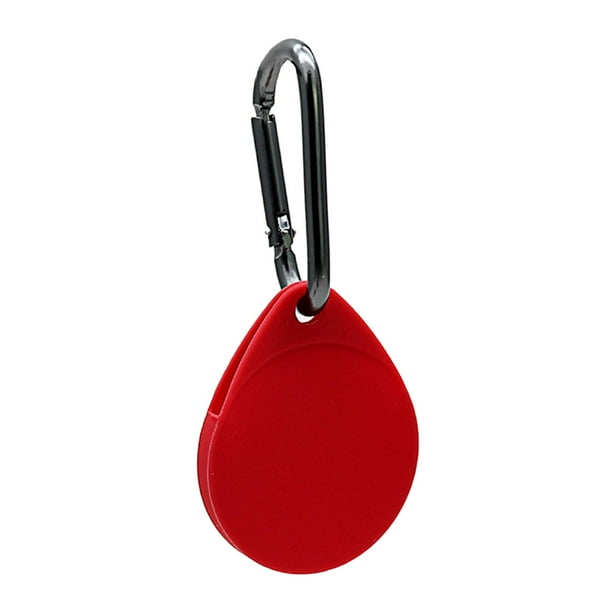 Funda de silicona para AirTags GPS Finder, funda protectora portátil antiarañazos rojo