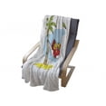 thumbnail image 4 of Beach Soft Flannel Fleece Throw Blanket, Funny Illustration Parrot Lying down in Hammock Between Palm Tree Shade in Tropics, Cozy Plush for Indoor and Outdoor Use, 50" x 60", Multicolor, by Ambesonne, 4 of 6