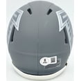 thumbnail image 4 of Michael Vick Autographed Atlanta Falcons Slate Gray Speed Mini Helmet Beckett BAS Witness 243637, 4 of 5