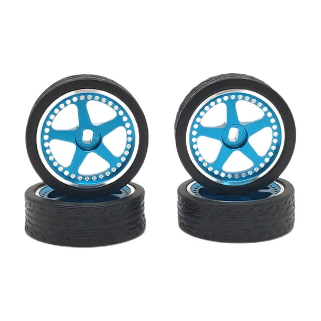 Accesorios de neumáticos y llantas de coche RC de Metal Sunnimix 4 piezas para Wltoys K969 K979 azul