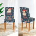 thumbnail image 3 of Yayeee 2 Pack Dining Chair Covers Stretch Parson Chairs Slipcovers Seat Protector, Blue Christmas Santa, 3 of 6