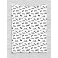 thumbnail image 1 of Funny Words Tapestry, Blah Blah Words in Hand Written Style Nonsense Expression Discussion Theme, Wall Hanging for Bedroom Living Room Dorm Decor, 60W X 80L Inches, Black and White, by Ambesonne, 1 of 2