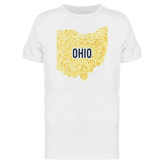 Ohio Dotted Map Ts Tee Men's -Image by Shutterstock