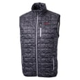 thumbnail image 2 of Men's Cutter & Buck  Black SMU Mustangs Vault Rainier PrimaLoft Eco Insulated Full-Zip Puffer Vest, 2 of 3