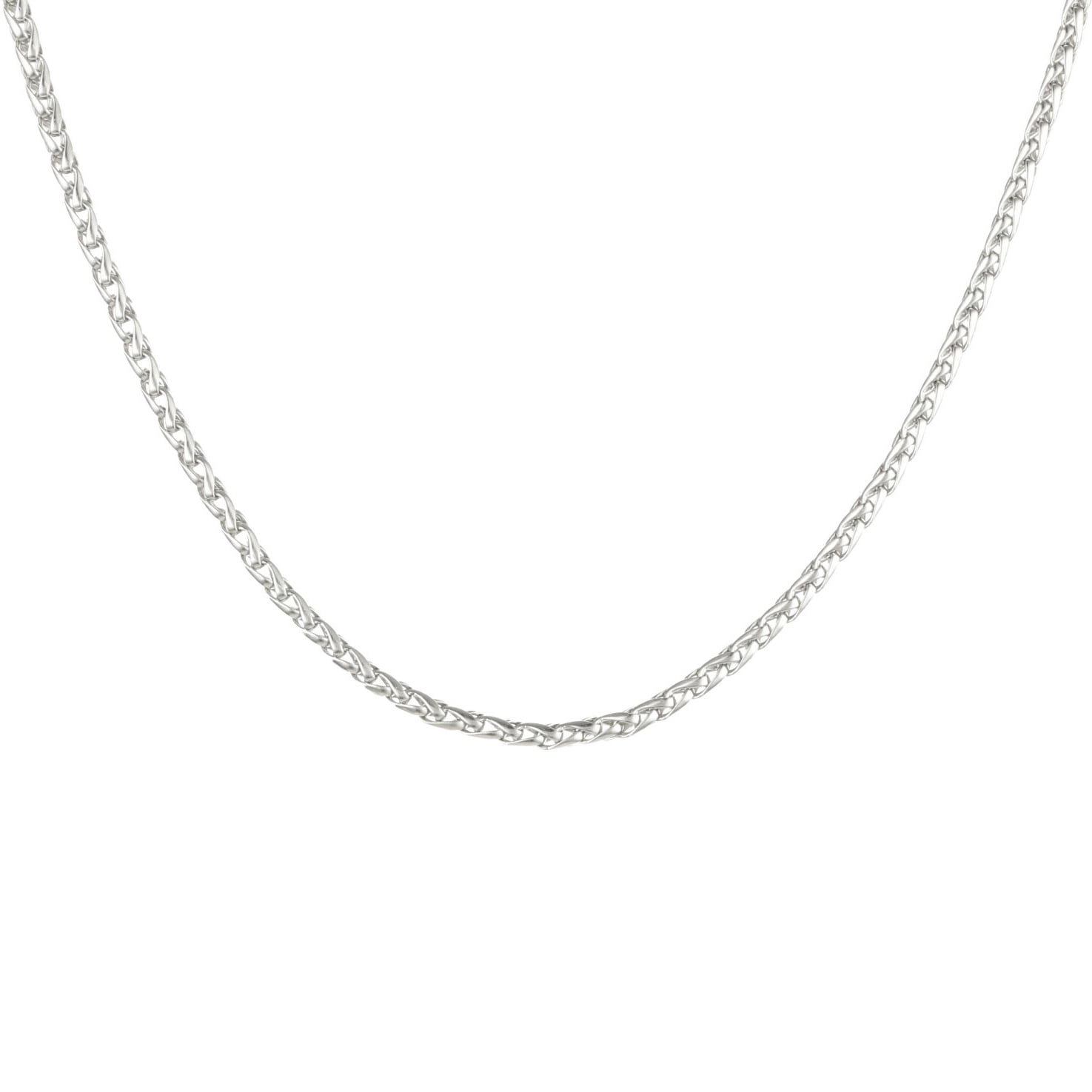 GOLDNROX Stainless Steel Wheat Chain Necklace - Walmart.com