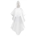 thumbnail image 5 of DuoJiaJ Adults Hooded Cape, Stand Collar Punk Style Cloak White Sizes S-L, 5 of 6