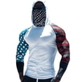 thumbnail image 2 of VBVC Men's Wave Print UPF 50+ Sun Protection Hoodie,Full Face Cover Quick Dry Fishing Shirt For Men,UV Block Long Sleeve Rash Guard for Beach Hiking,Red,S-3XL, 2 of 6