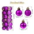 thumbnail image 2 of Uxcell 24Pcs 1.1" Christmas Balls Ornaments Shatterproof Hanging Balls Set Purple, 2 of 6