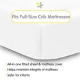 thumbnail image 5 of BreathableBaby All-in-One Fitted Sheet & Waterproof Cover for Crib Mattresses, 2-Pack, White, 5 of 7